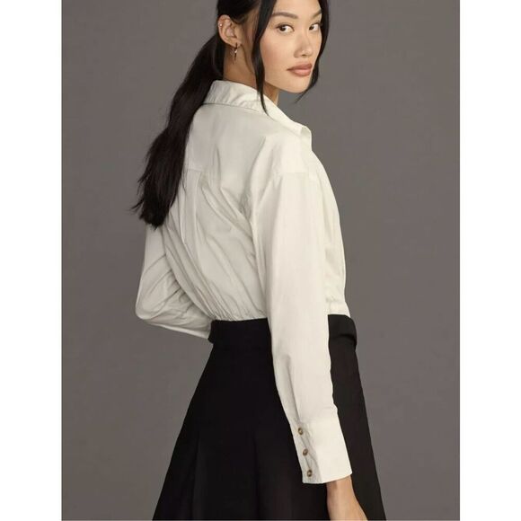 By Anthropologie Twofer Buttondown Shirt Dress Size XS $160 NWT - Picture 2 of 8